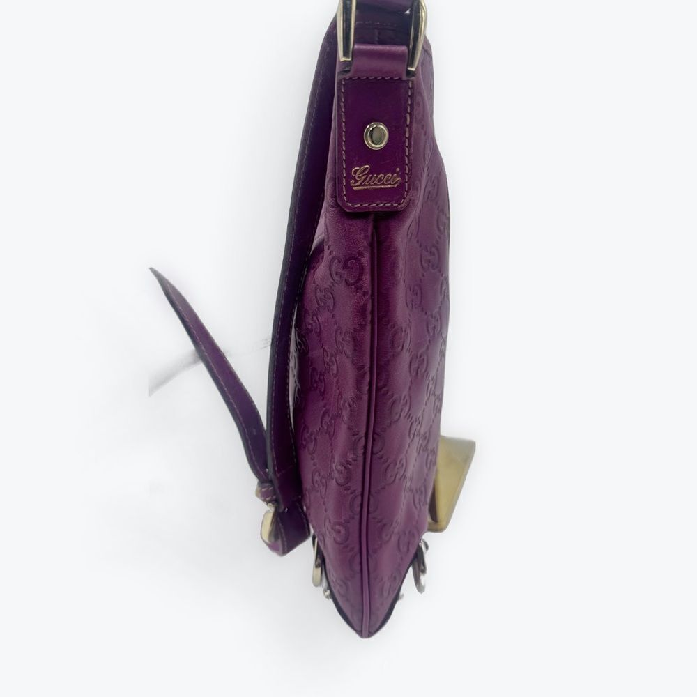 Gucci Magenta Purple Guccisima GG Signature Abbey D Ring Crossbody Messenger Bag - Picture 7 of 16